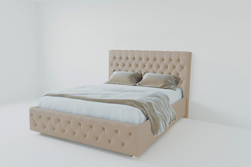 Мягкая интерьерная кровать "Версаль" с ортопедическими латами (металл)